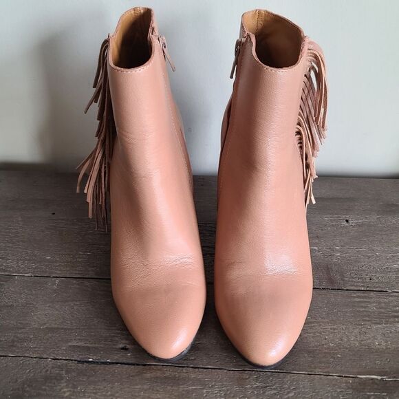 See by Chloe Epona Fringe Wedge Bootie, Biscotto Size EU 36 NEW - Picture 2 of 8